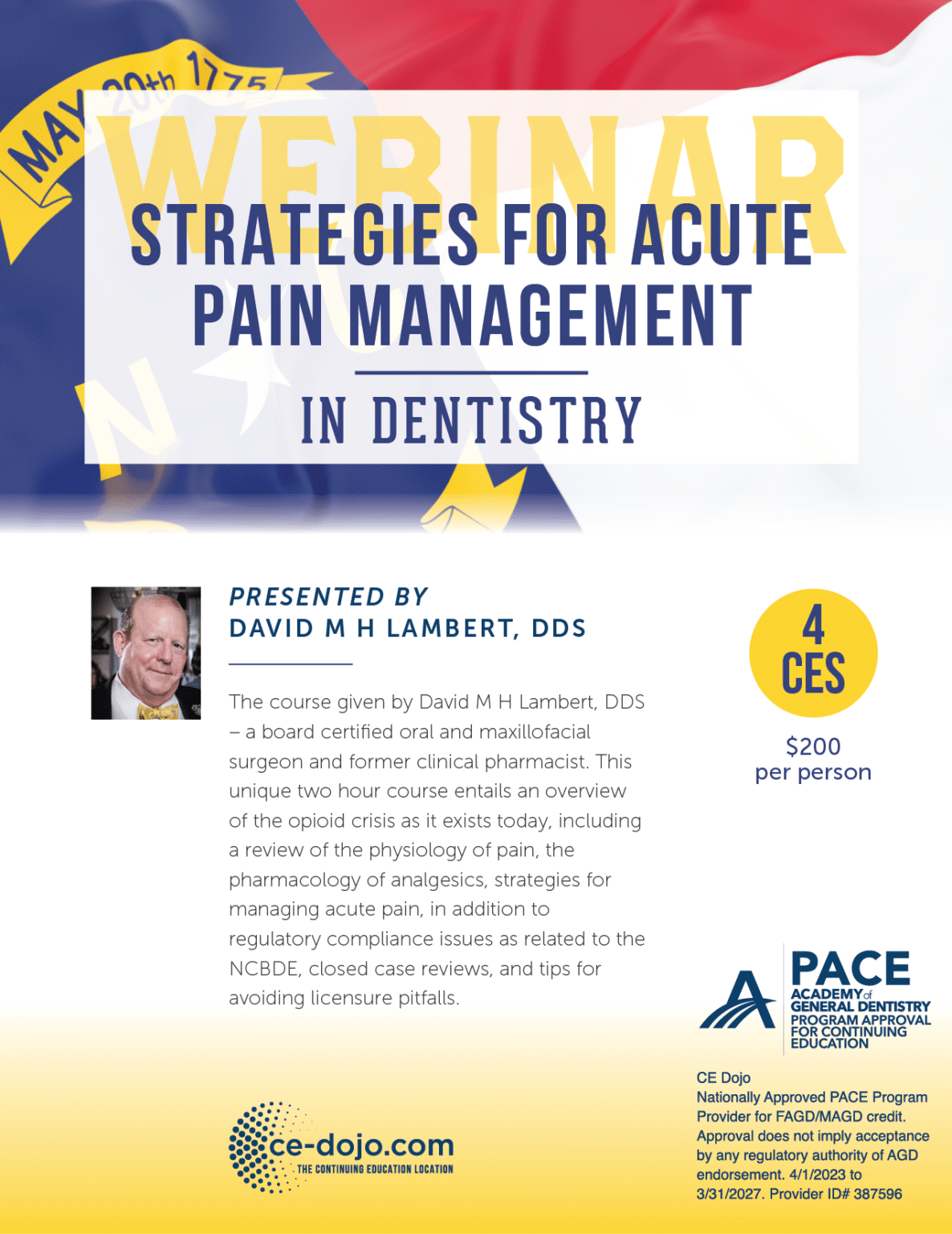 Strategies For Acute Pain Management In Dentistry 2024 4HR CE CE Dojo